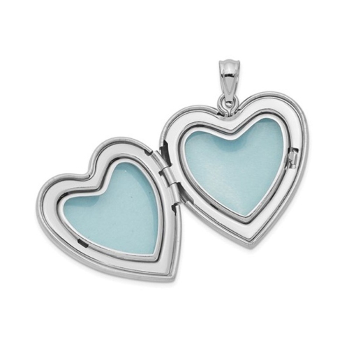 Sterling Silver Mom Heart Flower Locket with Chain