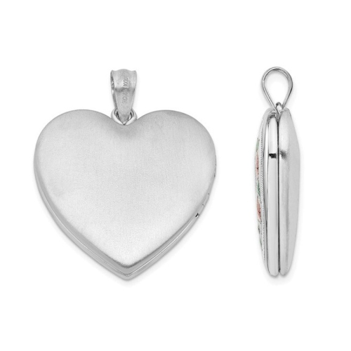 Sterling Silver Mom Heart Flower Locket with Chain