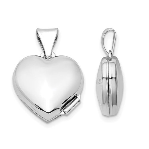 Sterling Silver Mom Heart Flower Locket with Chain