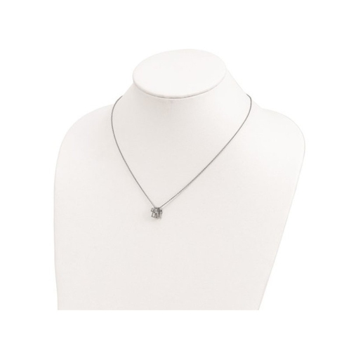 Polished Sterling Silver 3-Cross Necklace