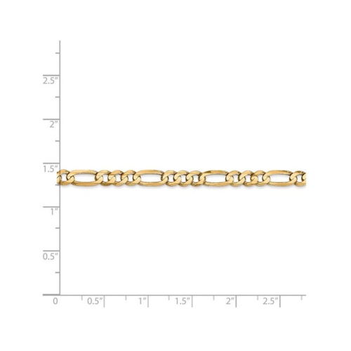 14K Yellow Gold Figaro Chain Bracelet 8 Inches