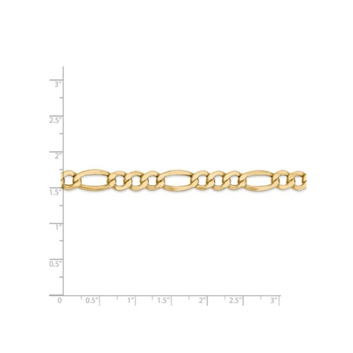 Figaro Chain Bracelet in Polished 14K Yellow Gold 8 Inches
