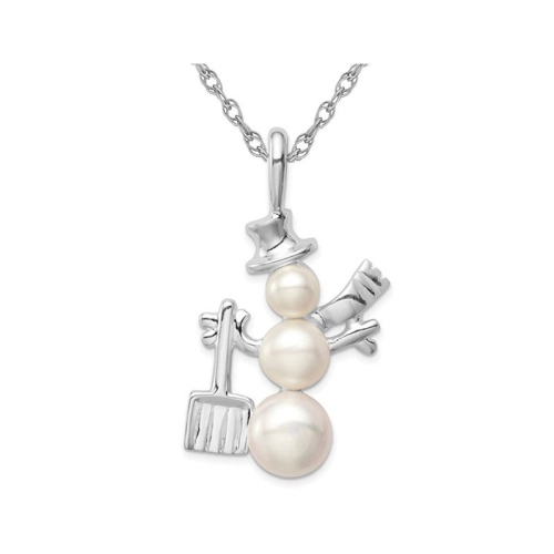 Pearl snowman sale necklace