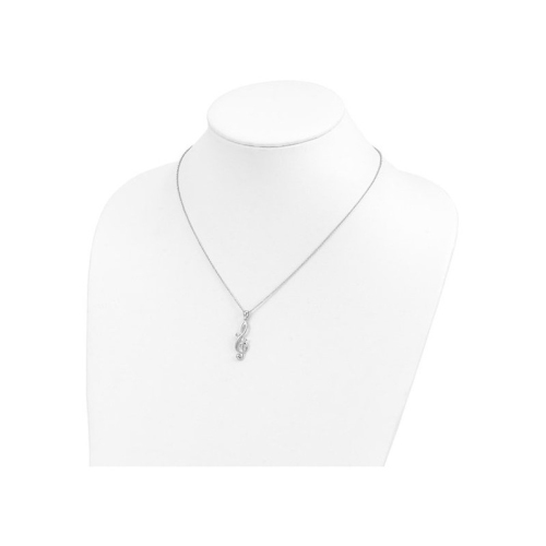 Love Notes Music Note Pendant Necklace in Sterling Silver with Chain