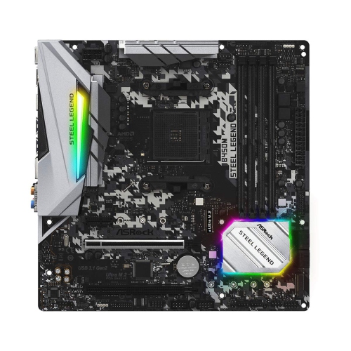 ASRock B450M Steel Legend Desktop Motherboard B450M STEEL LEGEND