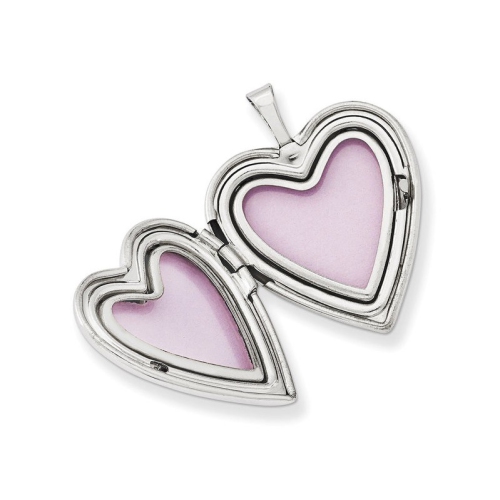 Linked Hearts Locket in Sterling Silver with Chain