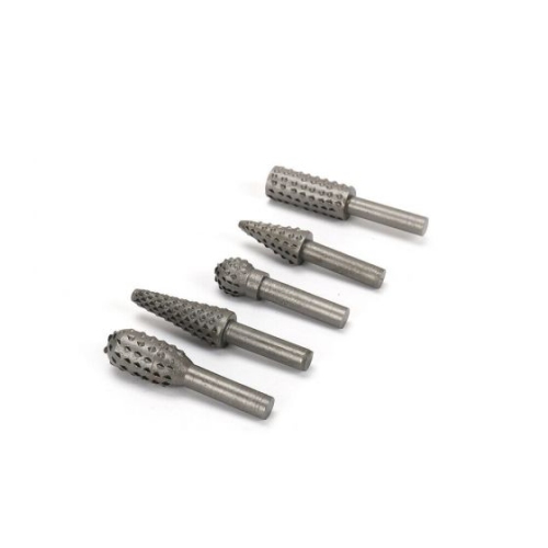ISTAR Rotary Drill Bits Set Wood Carving File Rasp Drill Bit of 5Pcs, 1/4" 6mm Shank Tool Power Tools Woodworking Chisel Shaped Rotating Embossed