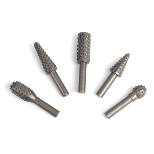 ISTAR Rotary Drill Bits Set Wood Carving File Rasp Drill Bit of 5Pcs, 1/4" 6mm Shank Tool Power Tools Woodworking Chisel Shaped Rotating Embossed