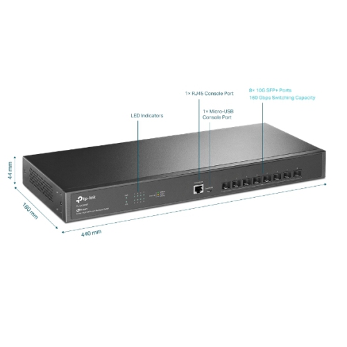 TP-Link JetStream 8-Port SFP+ 10GE Managed Switch -