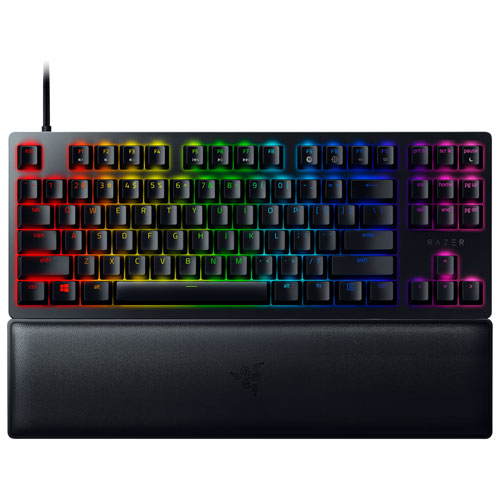Razer Huntsman V2 TKL Backlit Mechanical Clicky Purple Optical Ergonomic Gaming Keyboard - English