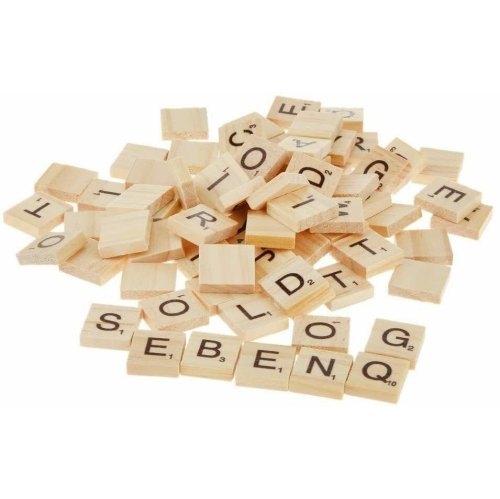 500PCS Scrabble Letters for Crafts Wood Tiles A-Z Capital Letters for Crafts set