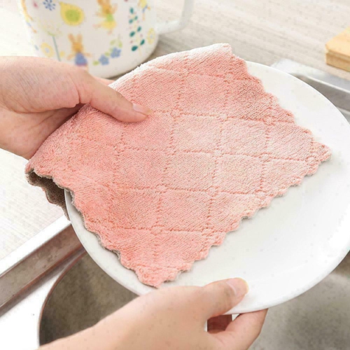10PC Super Absorbent Microfiber Kitchen Dish Cloth Household Cleaning Towel Bulk