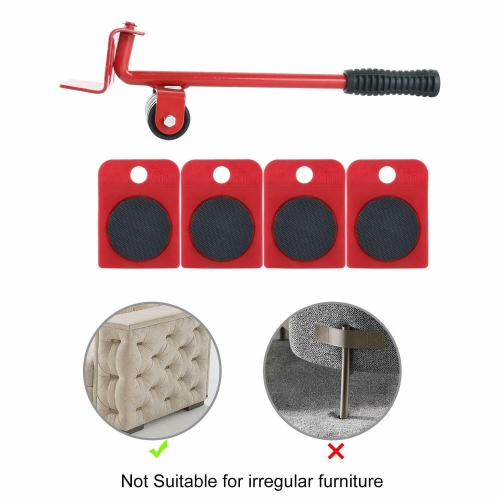 Furniture Lifter Mover Tool Set - Heavy Duty Furniture Lifter with 4 Sliders for Easy and Safe Moving, 360 Degree Rotatable Pads, Suitable for Sofas,