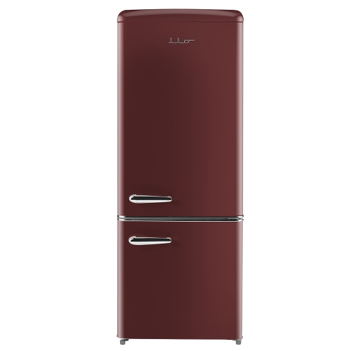 iio 7 Cu. Ft. Retro Refrigerator with Bottom Freezer in Wine Red | Best ...