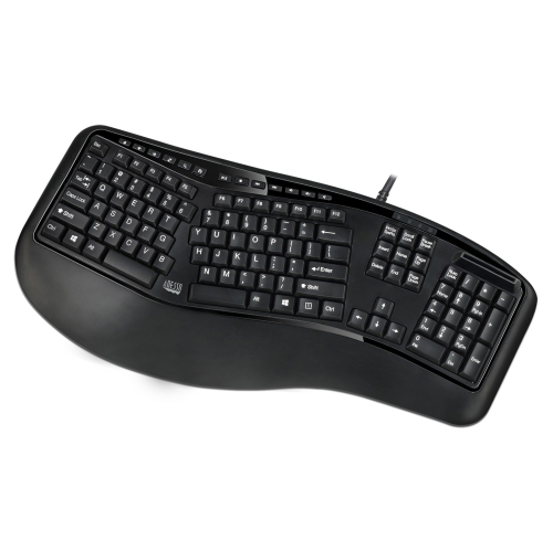 Adesso Ergonomic Desktop Keyboard with Smart Card Reader