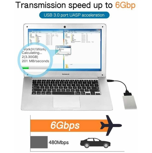 USB 3.0 to SATA External Converter Adapter Cable Lead for 2.5" HDD SSD SATA III
