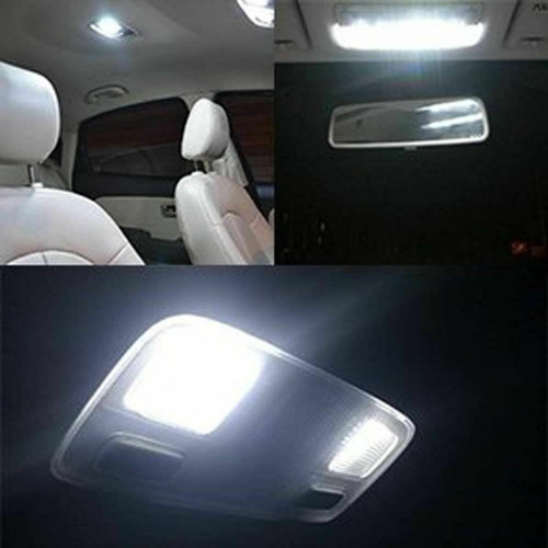 20PCs White Panel 48 SMD LED Car Interior Panel Light Dome Lamp Bulb Plate Light