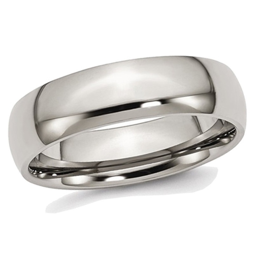 GEM AND HARMONY  Mens Chisel Titanium 6MM Polished Wedding Band Ring In Multicolor