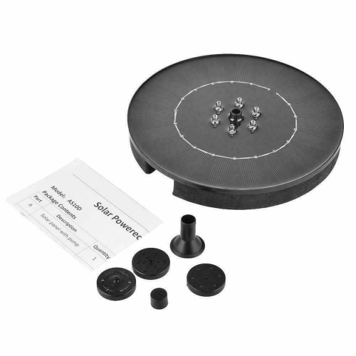 Bird Bath Solar Fountain Powered Water Pump Floating Outdoor Pond Garden Pool