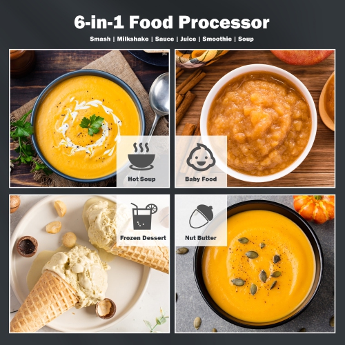 Costway 1500W Countertop Smoothies Blender 10 Speed w/ 6 Pre-Setting Programs