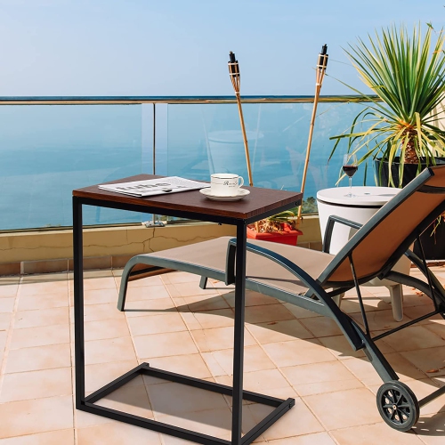 Costway 22"x14"x26" Sofa Side End Table Laptop Holder Multiple Stand Desk