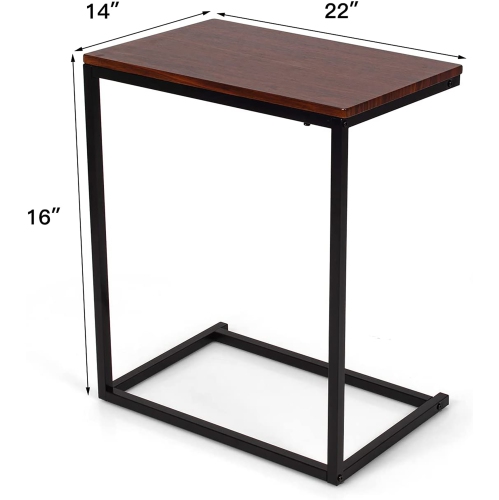 Costway 22"x14"x26" Sofa Side End Table Laptop Holder Multiple Stand Desk