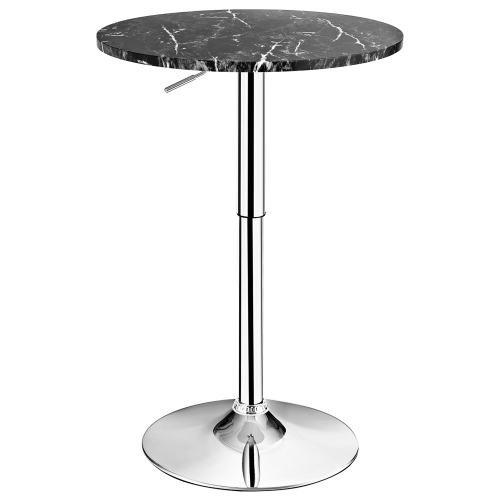 Costway Round Bistro Bar Table Height, Adjustable Height Round Table Canada