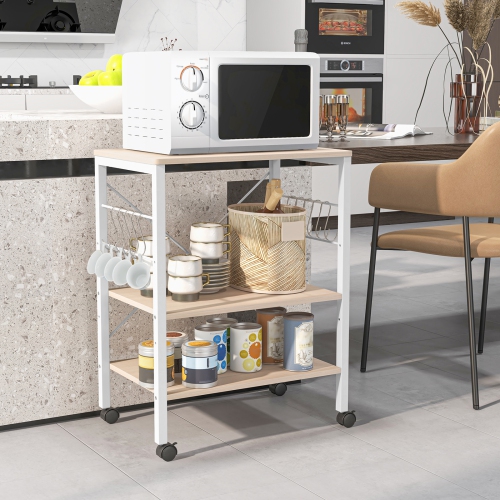 Desserte à roulettes pour micro-ondes Costway