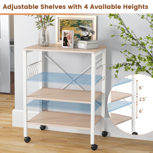 Desserte à roulettes pour micro-ondes Costway