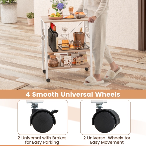 Desserte à roulettes pour micro-ondes Costway