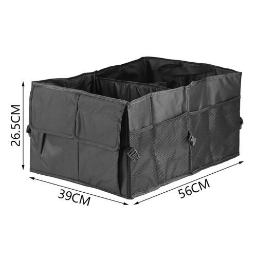 ISTAR Car Trunk Organizer, Car Storage Organizer, Collapsible Multi-Compartment Car Organizer, SUV Trunk Organizer, Non-Slip Bottom, Adjustable