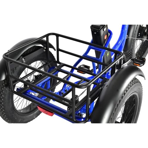 EMMO Trobic Pro Electric Fat Tire 3 Wheel EBike for Adults 48V 750W Peak Motor- Hydraulic Brakes - Red - Color Display - Turn Signals