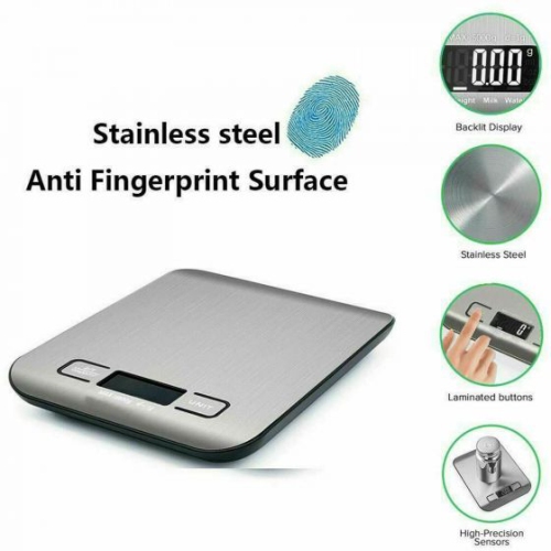 ISTAR Food Kitchen Scale, Digital Grams and Ounces for Weight Loss, Baking, Cooking, Keto and Meal Prep, Small, 304 Stainless Steel