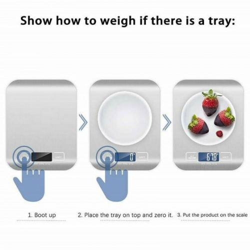ISTAR Food Kitchen Scale, Digital Grams and Ounces for Weight Loss, Baking, Cooking, Keto and Meal Prep, Small, 304 Stainless Steel