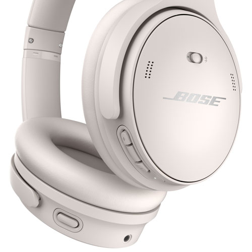 Bose QuietComfort 45 Over-Ear Noise Cancelling Bluetooth Headphones - White  Smoke