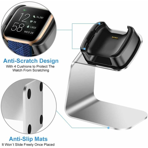 ISTAR Charger Dock Compatible with Fitbit Versa 2 Charger Stand Charging Cable Dock Station Base Cradle with 4.5ft USB Cord Replacement Accessories