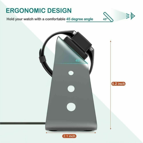 ISTAR Charger Dock Compatible with Fitbit Charge 3 / 4, Charging Stand Cable Cord Station Cradle Base Replacement Accessories with 4.2 ft USB Cable