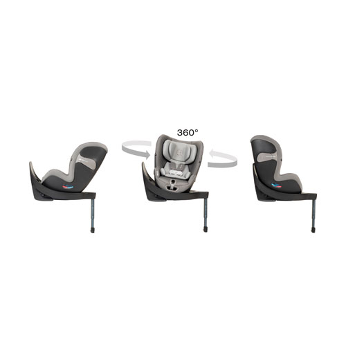 Siège d'auto convertible Sirona S 360 avec capteur de sécurité de Cybex - Gris Manhattan