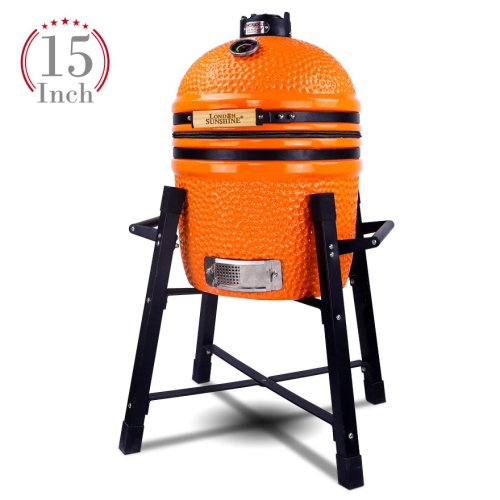 London Sunshine 15” Ceramic Kamado Charcoal BBQ Griller Smoker -OR