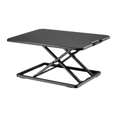 Amer Mounts - Ultra-Slim Height Adjustable Sit/Stand Workstation Desk - Black 26.4" Wide Tabletop - 1.8" Low-Profile Design - EZUP2619