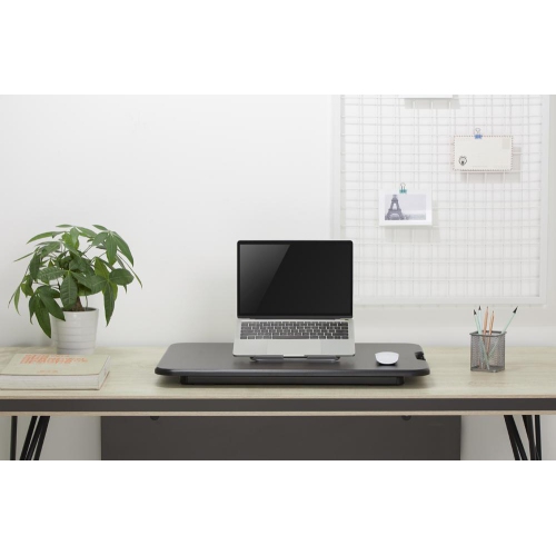 Amer Mounts - Ultra-Slim Height Adjustable Sit/Stand Workstation Desk - Black 26.4" Wide Tabletop - 1.8" Low-Profile Design - EZUP2619