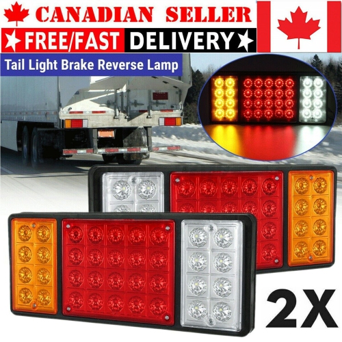 12v 36 Led Rear Tail Lights Lamp Pair 4 Function Trailer Caravan Truck Lorry CA