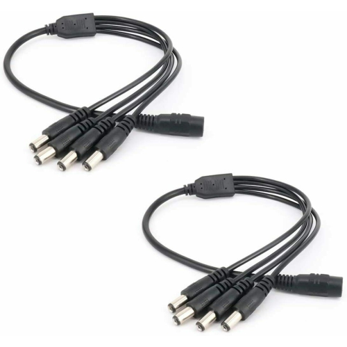 DC 1 to 4 Power Split Splitter Cable 5.5*2.1mm for CCTV Camera Security DVR