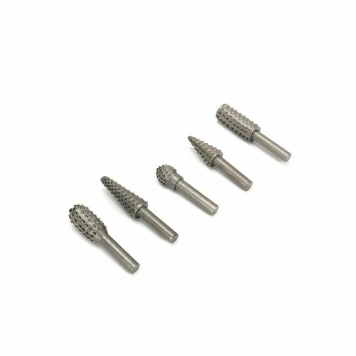 5pc Rasp Steel Rotary Burr Shape Wood Grinding Milling Shaping Drill Bit Tool