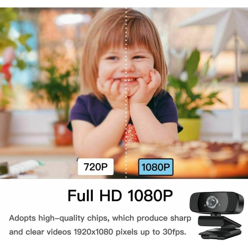 HD 1080P Webcam Mini Computer PC WebCamera with Microphone Rotatable Cameras