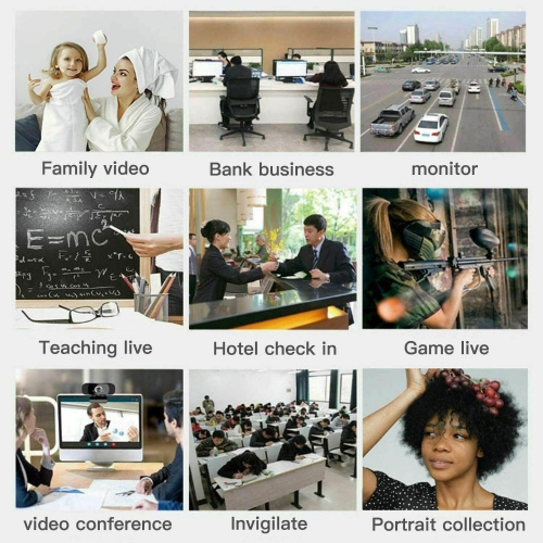 HD 1080P Webcam Mini Computer PC WebCamera with Microphone Rotatable Cameras