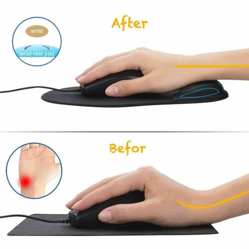 Tapis de souris ergonomique en gel de silicone pour repose-poignet de confort