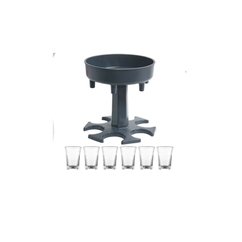 6 Shot Glass Dispenser for Filling Liquids Shots Wine Cocktail Carrier Liquor