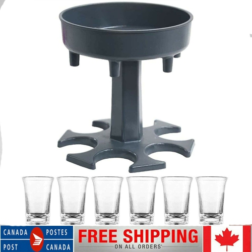 6 Shot Glass Dispenser for Filling Liquids Shots Wine Cocktail Carrier Liquor