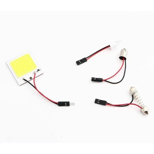 20pcs 48SMD COB White Panel LED T10 Car Interior Panel Light 12V Dome Lamp Bulb